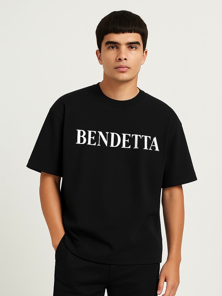 Oversized Cotton T-Shirt - Black